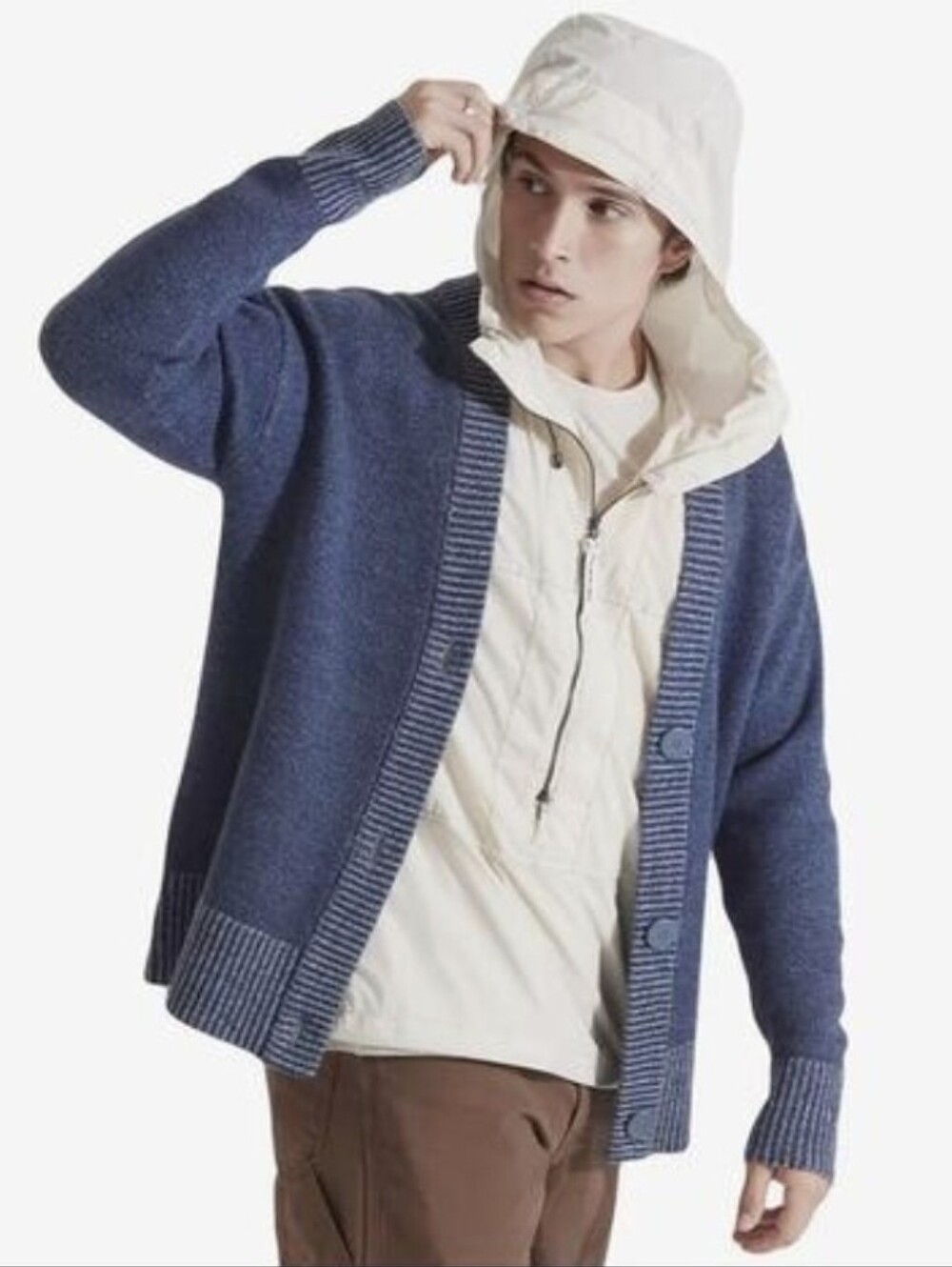 Allbirds Men The Cardi Blue 100% Wool Size XL
